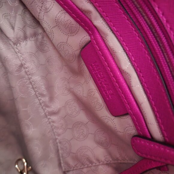 Michael Kors Hot Pink Hamilton Shoulder Bag Purse - Picture 16 of 16